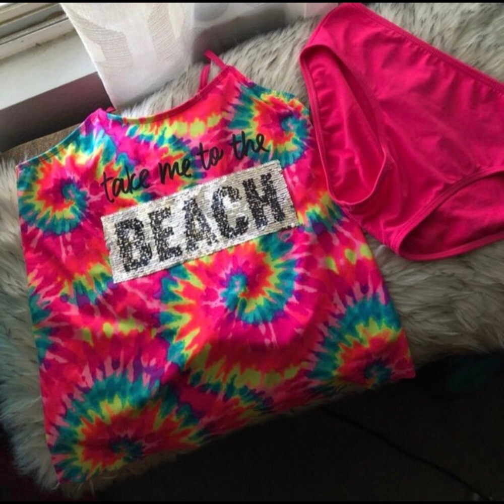 Two piece bathing suit size large from justice!